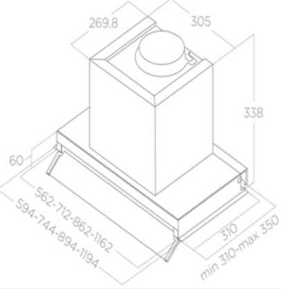 Вытяжка встраиваемая Elica BOXIN Advance PLUS @ IX/A/60 (PRF0191539), нержавеющая сталь в TehnoAdept