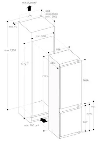 Холодильник встраиваемый Gaggenau RB282306 в TehnoAdept